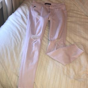 Worn once! Light Purple Ripped Jeans